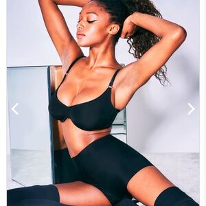 Fleur du Mal Black Bra Le Stretch micro demi bra